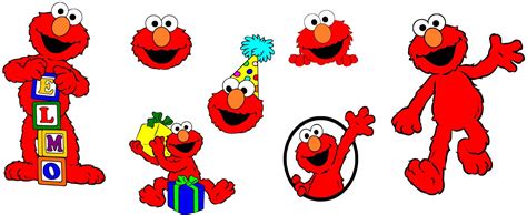 Sezame street Elmo clipart png, cartoon clipart, digital clipart ...