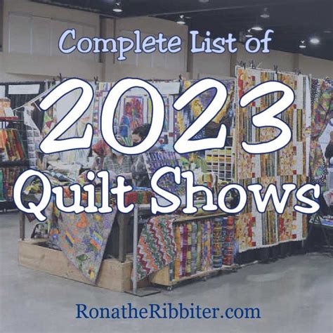 the complete list of 2012 quilt shows