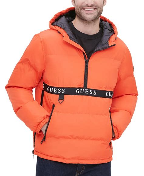 GUESS Men's Hooded Popover Puffer & Reviews - Coats & Jackets - Men - Macy's