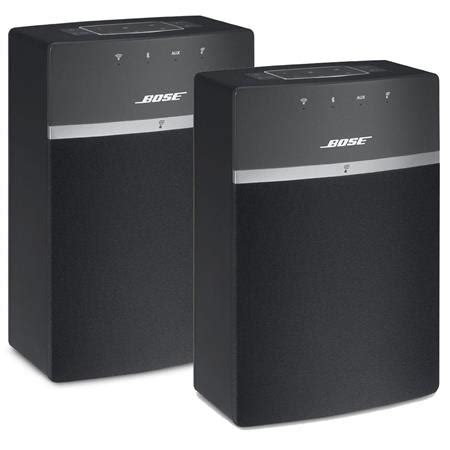 Bose 2 x SoundTouch 10 Wireless Music System with Remote Control, Black