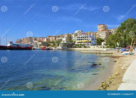 Public Beach In Saranda, Albania Editorial Image - Image: 59482625