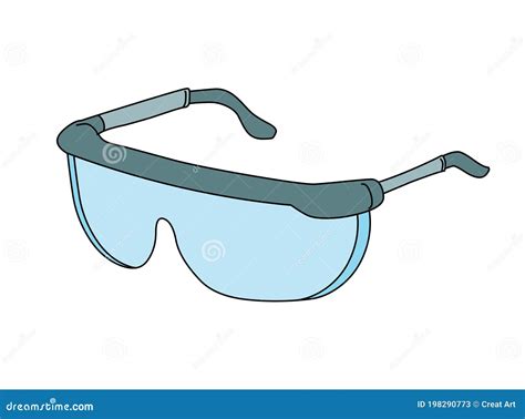 Safety Glasses Icon, Simple Style Cartoon Vector | CartoonDealer.com #80481067