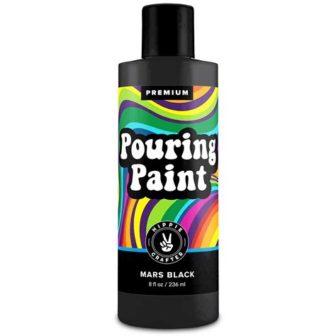 8oz Acrylic Pouring Paint White & Black – Hippie Crafter