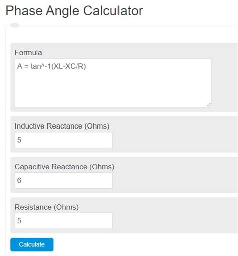 Phase Angle Calculator - Calculator Academy