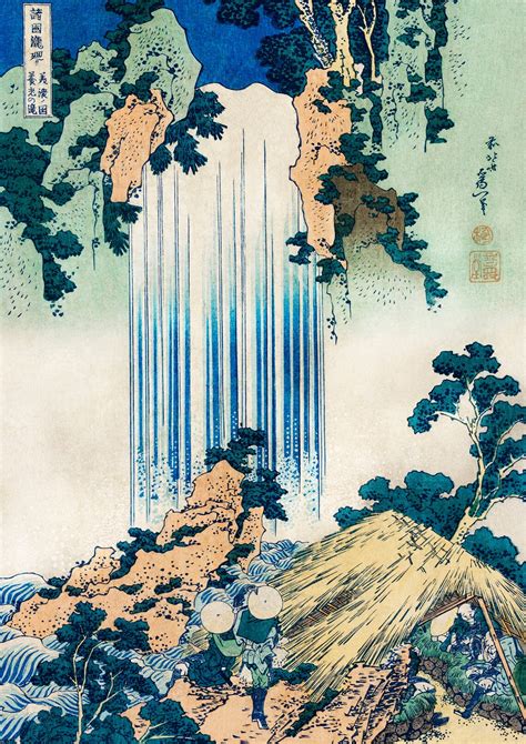 Japanese Waterfall Art Print Famous Japanese Wall Art - Etsy