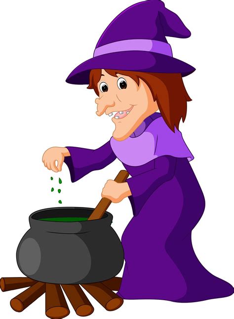 Witch preparing a potion 8665958 Vector Art at Vecteezy