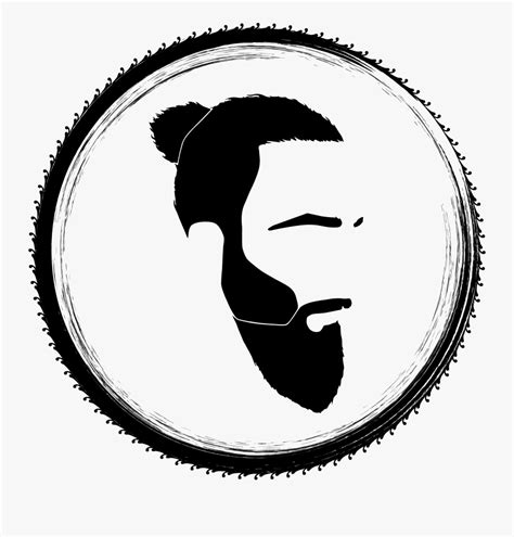 Beard Black And White Logo , Free Transparent Clipart - ClipartKey