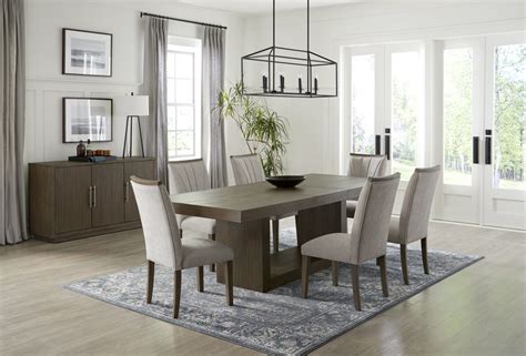 Contemporary Weathered Brown Dining Room - Arrow Furniture