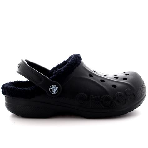 Unisex Adults Crocs Baya Lined Faux Fur Rubber Mules Clogs Sandals Shoes UK 3-16 | eBay