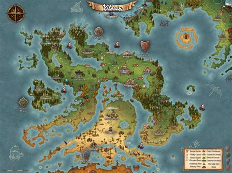 ArtStation - Fantasy world map Vilerin