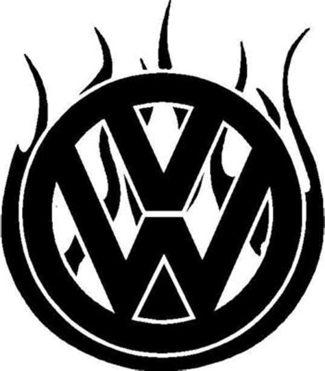 wwwkinggraphicscom : Volkswagon VW Logo Flame #634 Vinyl Decal Sticker