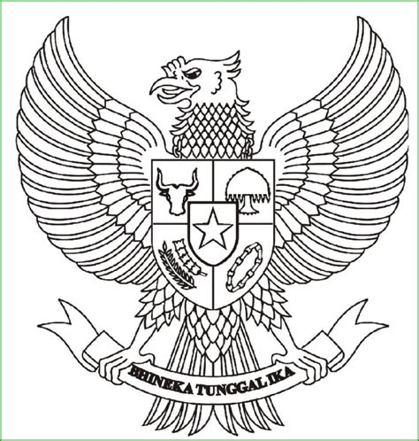 Cara Mewarnai Gambar Garuda Pancasila Semburat Warna - Riset