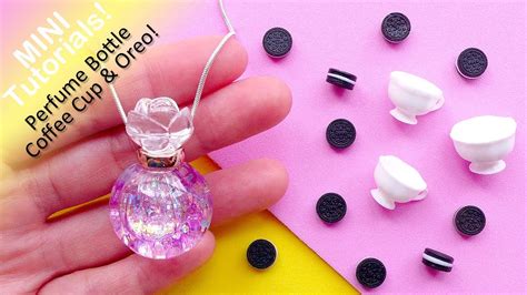 Mini Tutorials: Miniature Perfume Bottle, Miniature Coffee Cup & Dollhouse Oreo - YouTube