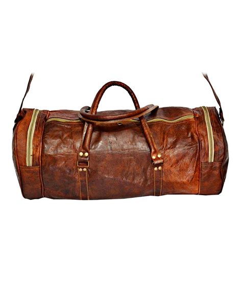 Digital Rajasthan Brown Leather Duffle Bags - Buy Digital Rajasthan Brown Leather Duffle Bags ...