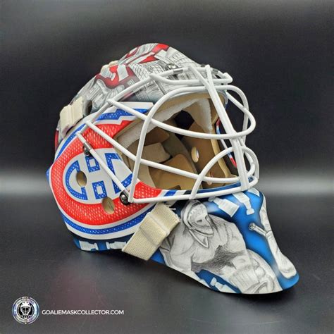 Custom Painted Goalie Mask: Philipp Grubauer Goalie Mask Unsigned Mont ...