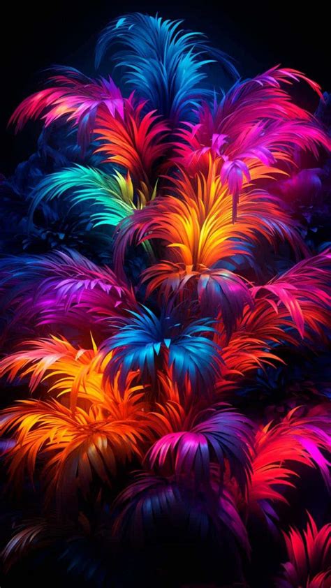 Rainbow Colours Plant iPhone Wallpaper 4K - iPhone Wallpapers