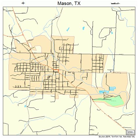 Mason Texas Street Map 4846968