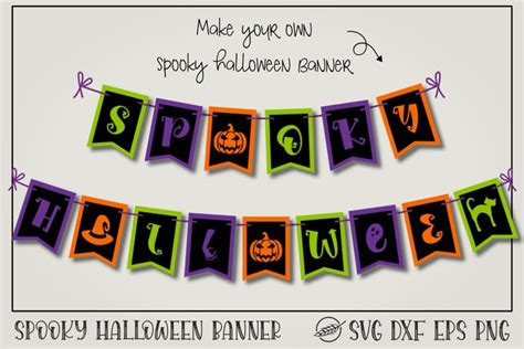 Spooky Halloween banner DIY