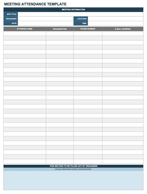 Attendance List Templates | 12+ Printable Xlsx, Docs & PDF Samples | Sign in sheet template ...