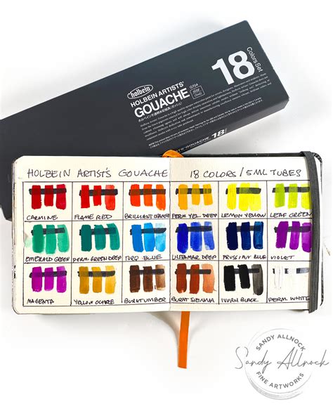 Sandy Allnock Holbein gouache swatches | Sandy Allnock