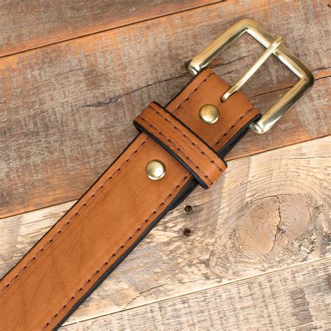 American Bison Leather Dress Belt - Amish Handmade – Yoder Leather Company