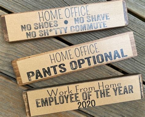 Work From Home Desk Signs Funny Desk Signs for Home Office | Etsy