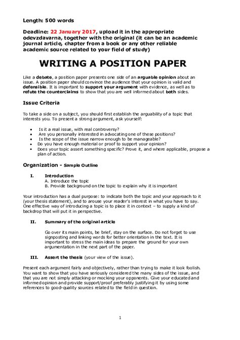 💣 Easy position paper topics. 16 Position Paper Topics That Pick a Side ...