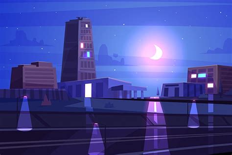 32 Amazing Cartoon City Background Night Easy Download | Lumegram