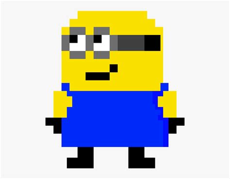 Pixel Art Minecraft Grid , Transparent Cartoons - Minion Pixel Art, HD Png Download ...