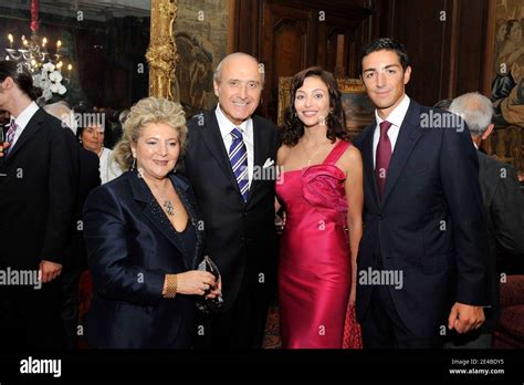 EXCLUSIVE. Belgian Prince Edouard de Ligne La Tremoille with newly wed wife Italian actress ...