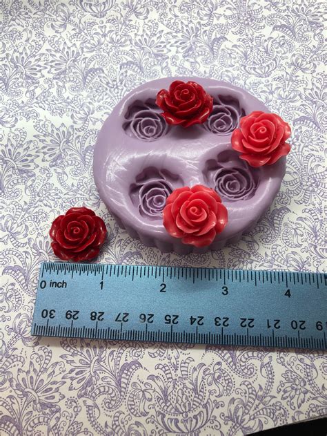 Rose Molds Silicone Rose Mold Flower Molds Resin Cabochon | Etsy