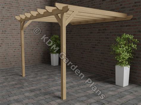 Wooden Garden Lean to Pergola 2.8mx3m build Plans Only No Materials UK ...