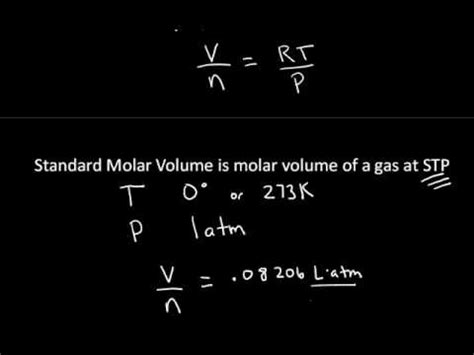 Standard Molar Volume - YouTube