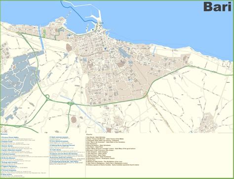 Large detailed tourist map of Bari - Ontheworldmap.com