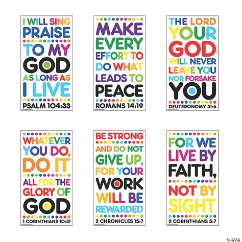 Colorful Bible Verse Posters - 6 Pc. | Oriental Trading