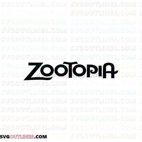 Zootopia logo outline svg dxf eps pdf png