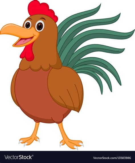 Cute chicken cartoon Royalty Free Vector Image