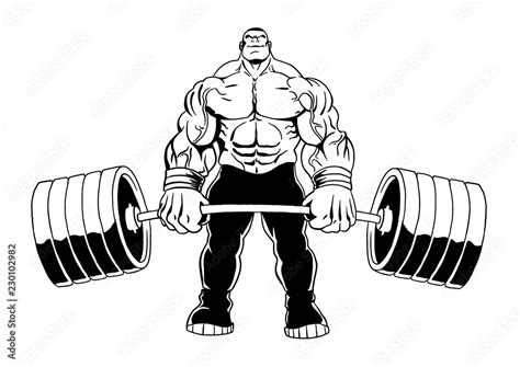 Clipart Cartoon Body Builder