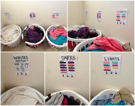 Do a color code for your kids that are learning how to sort laundry so they will get used to ...