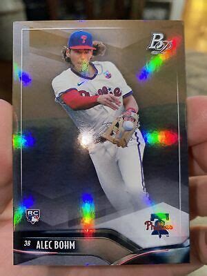 2021 Bowman Platinum - ALEC BOHM - Phillies RC #20 Rookie Card | eBay in 2022 | Sports cards ...