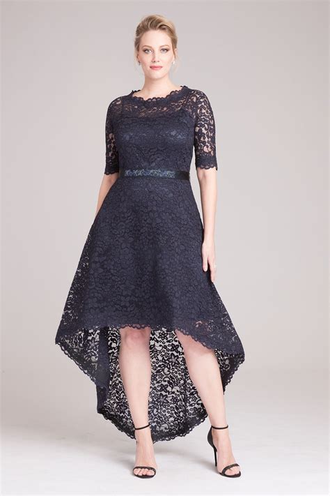 High-Low Dresses for the Mother-of-the-Bride - Dress for the Wedding | Blue lace high low dress ...