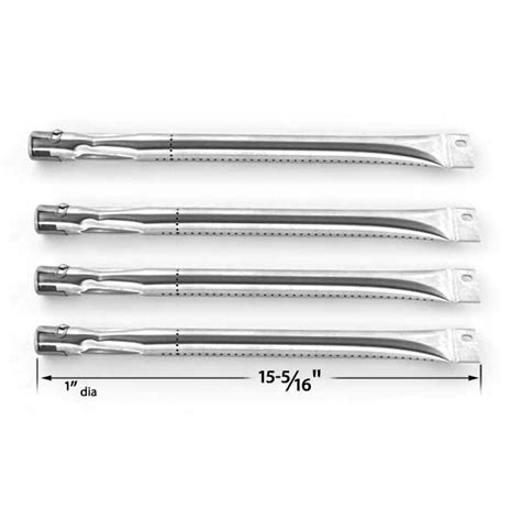 4 PACK REPLACEMENT STAINLESS STEEL BURNER FOR BRINKMANN, MEMBERS MARK, GRILL KING AND CHARMGLOW ...