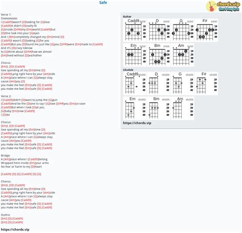 Chord: Safe - tab, song lyric, sheet, guitar, ukulele | chords.vip