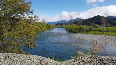 Motueka River Rapids, New Zealand Stock Image - Image of mountains ...