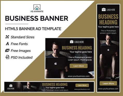 Business Banner (BU001) | Multipurpose banner ad templates | Online ads