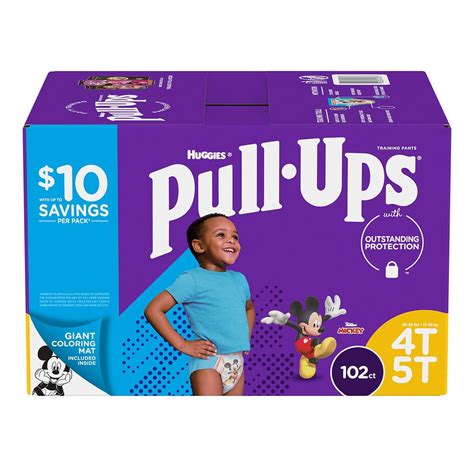 Huggies Pull-Ups Male Training Pants 4T - 5T, 102 Count - Walmart.com