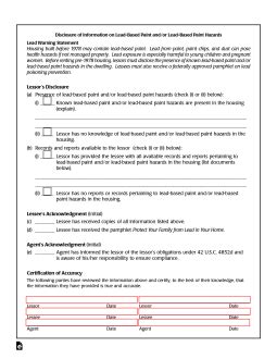 Free Lead-Based Paint Disclosure Forms | For Sellers & Landlords - PDF – eForms