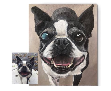 Pet Portrait Painting From Photo of Dog Cat Any Animal - Etsy