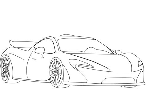 McLaren P1 coloring page - ColouringPages