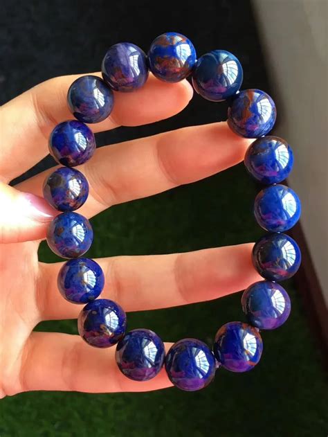 Top Natural Royal Blue Sugilite Bracelets Crystal Sugilite Round Bead Bracelet 12.5mm Lady ...